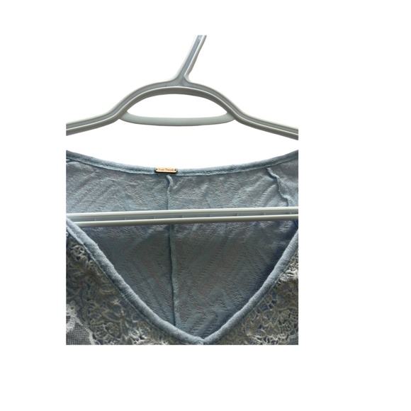 Free People blue long sleeve top - Picture 2 of 3